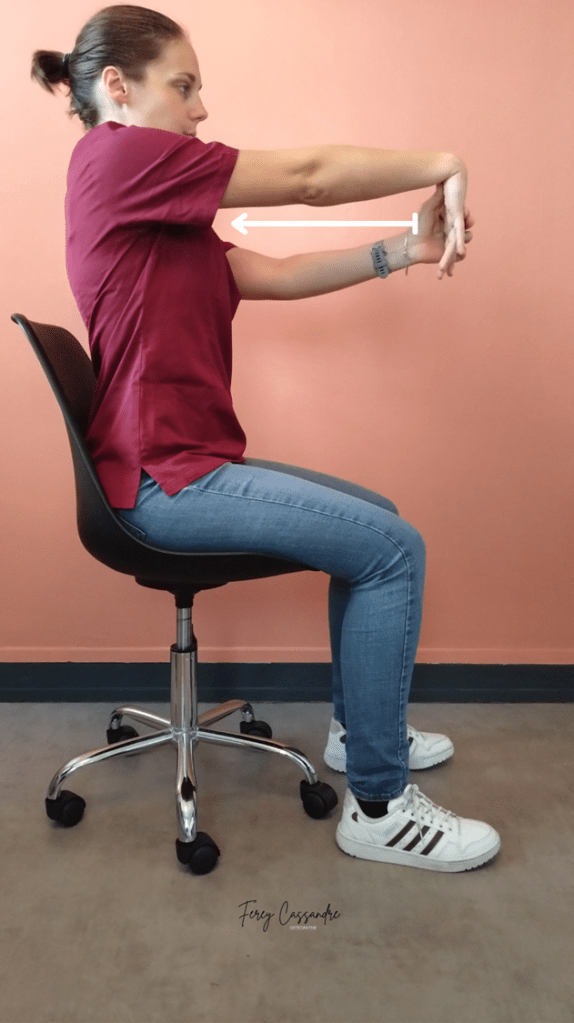 Etirement de la face postérieur de l'avant-bras.